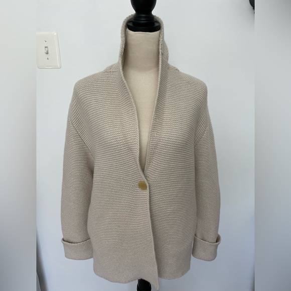 NWOT Theory Sweater Coat in Wool Cashmere Blend Quiet Luxury - Picture 10 of 16